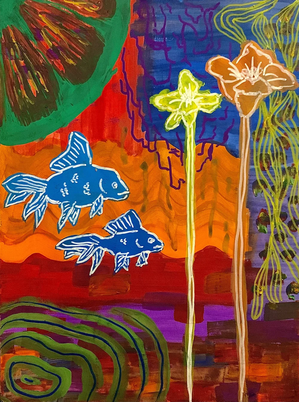 Beneath Strange Gardens, painting by Erika Urano